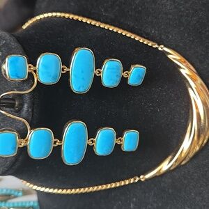 Monet Gold-Tone Necklace W/earrings